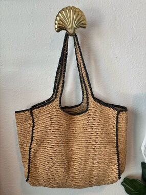 A New Day Woven Rattan Tote
